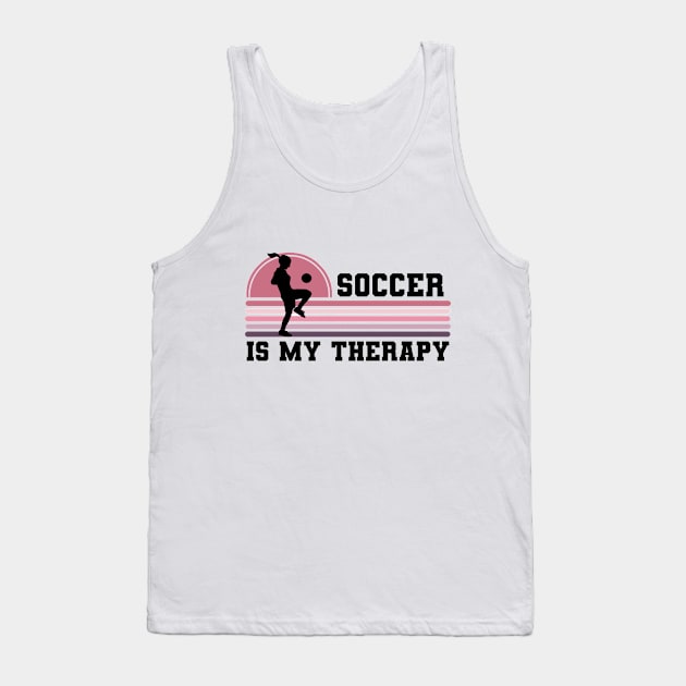 Soccer Is My Therapy Tank Top by coloringiship